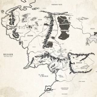 Middle Earth map 4k wallpaper