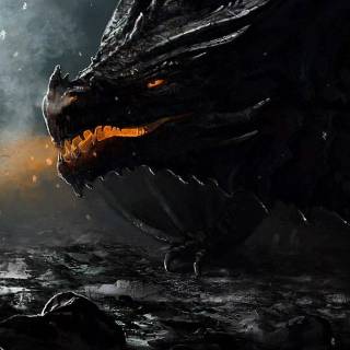 Black dragon phone wallpaper