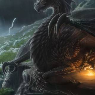 Black dragon phone wallpaper