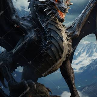 Black dragon phone wallpaper