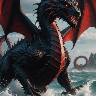 Black dragon phone wallpaper