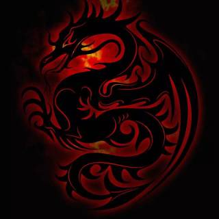Black dragon phone wallpaper