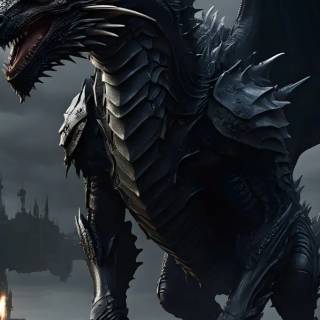 Black dragon phone wallpaper