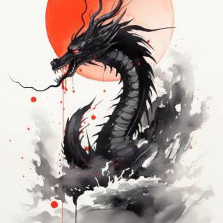 Black dragon phone wallpaper