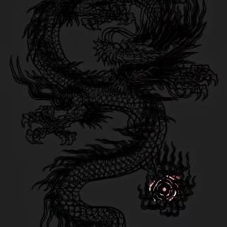 Black dragon phone wallpaper