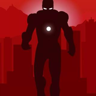 Iron Man minimal phone wallpaper