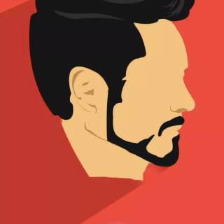 Iron Man minimal phone wallpaper