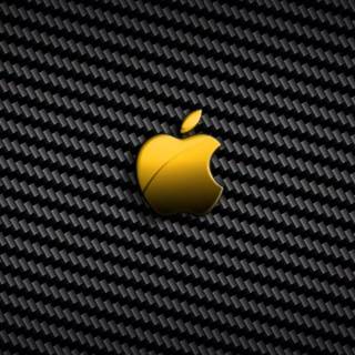 Golden iPhone logo wallpaper