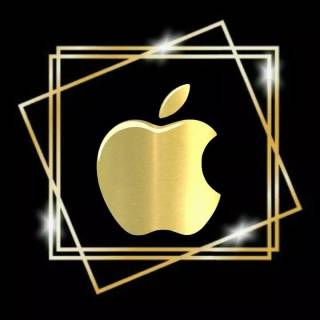 Golden iPhone logo wallpaper
