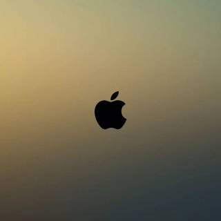 Golden iPhone logo wallpaper