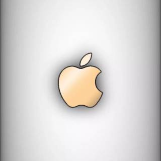 Golden iPhone logo wallpaper