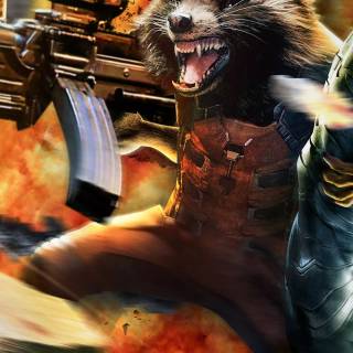 Rocket Racoon iPhone wallpaper