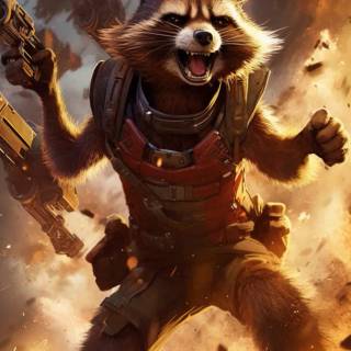 Rocket Racoon iPhone wallpaper