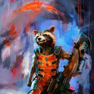 Rocket Racoon iPhone wallpaper