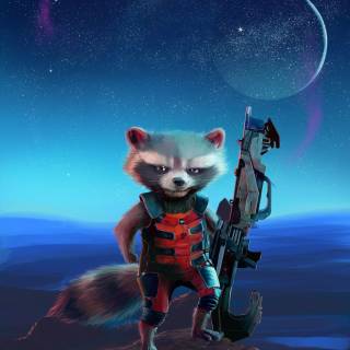 Rocket Racoon iPhone wallpaper
