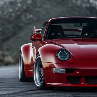 Red Porsche phone wallpaper