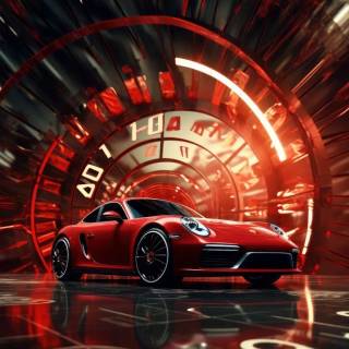 Red Porsche phone wallpaper