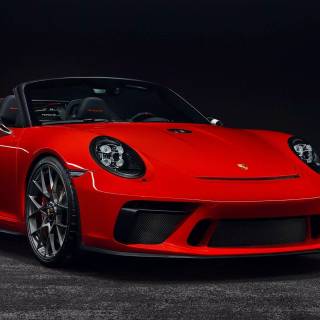 Red Porsche phone wallpaper