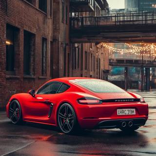 Red Porsche phone wallpaper