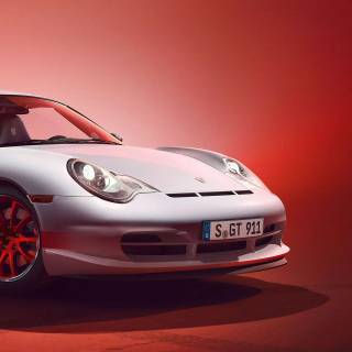 Red Porsche phone wallpaper