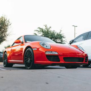 Red Porsche phone wallpaper