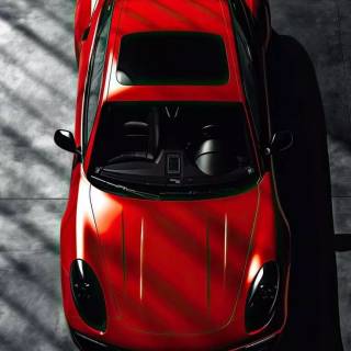 Red Porsche phone wallpaper