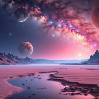 Pink space 4k wallpaper