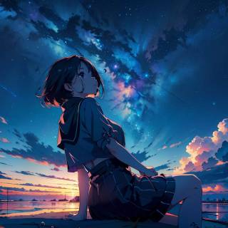 AI art girl wallpaper