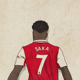Saka iPhone wallpaper