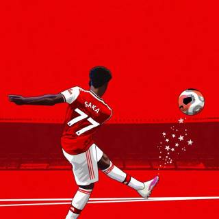 Saka iPhone wallpaper