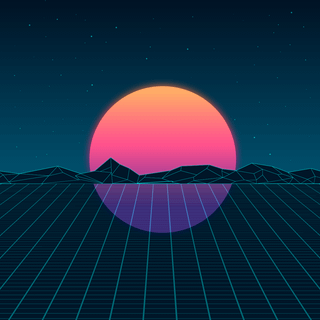 Retro futurism phone wallpaper