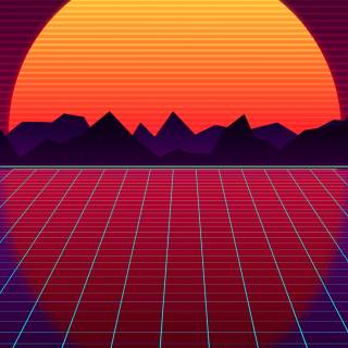 Retro futurism phone wallpaper