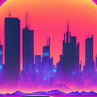 Retro futurism phone wallpaper