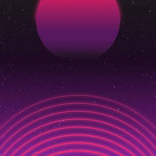 Retro futurism phone wallpaper