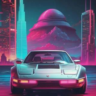 Retro futurism phone wallpaper