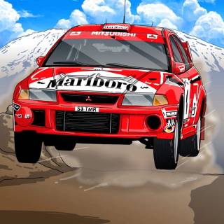 Marlboro Mitsubishi Lancer Evo 6 wallpaper