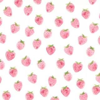 Cute pink strawberry Kawaii wallpaper
