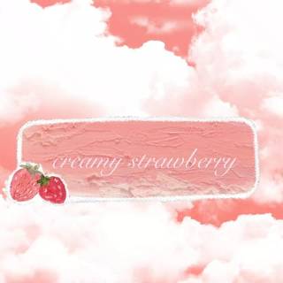 Cute pink strawberry Kawaii wallpaper