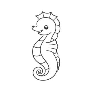 Seahorse drawing wallpaper