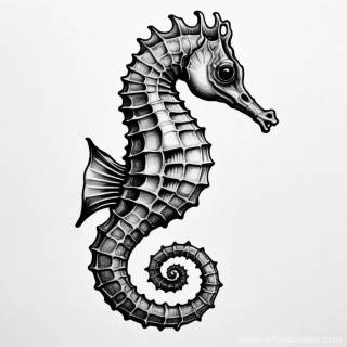 Seahorse drawing wallpaper