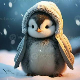 Cute penguin baby wallpaper