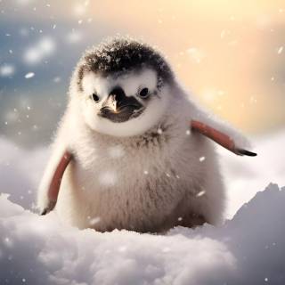 Cute penguin baby wallpaper