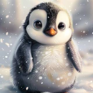 Cute penguin baby wallpaper