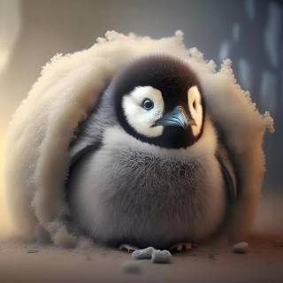 Cute penguin baby wallpaper