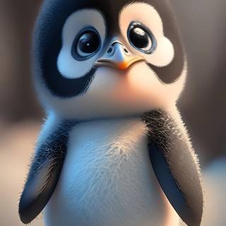 Cute penguin baby wallpaper