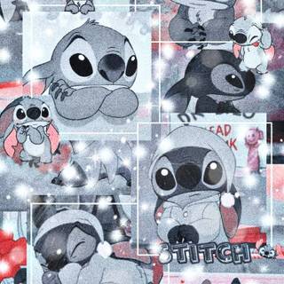 Funny Stitch collage wallpaper