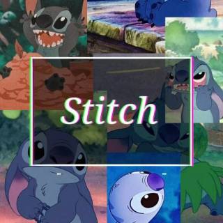 Funny Stitch collage wallpaper