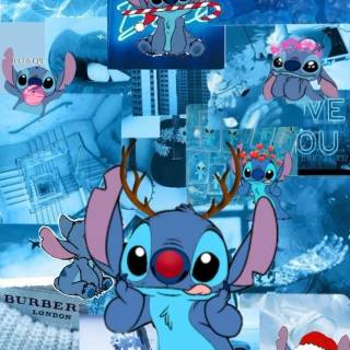 Funny Stitch collage wallpaper