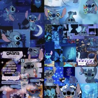 Funny Stitch collage wallpaper