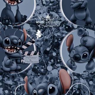 Funny Stitch collage wallpaper